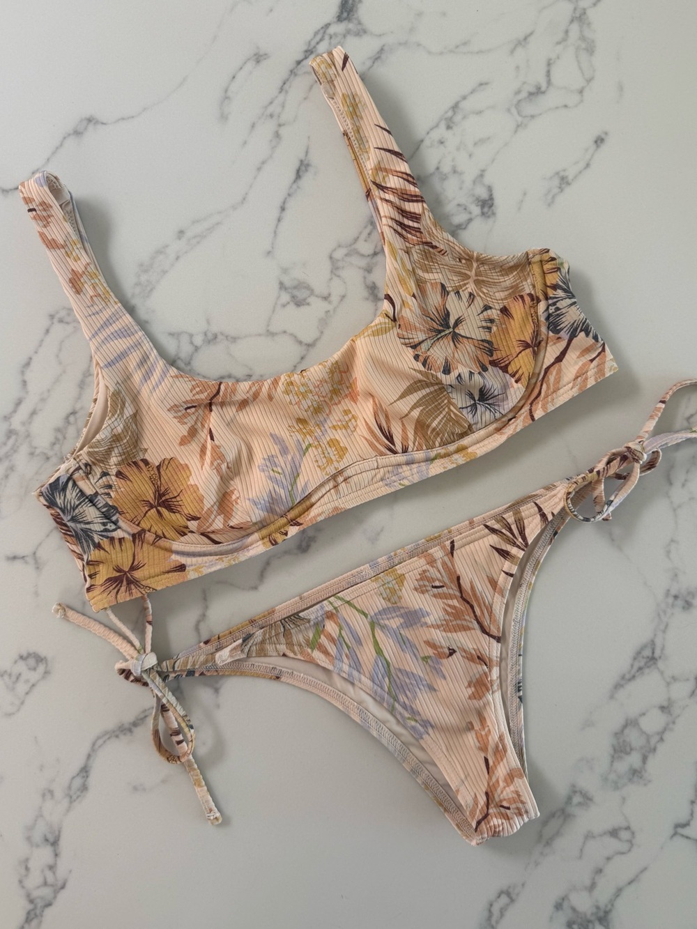 Rip Curl Paradise Calling D/DD Top & Tie Skimpy Bottom Bikini SET - Size Medium